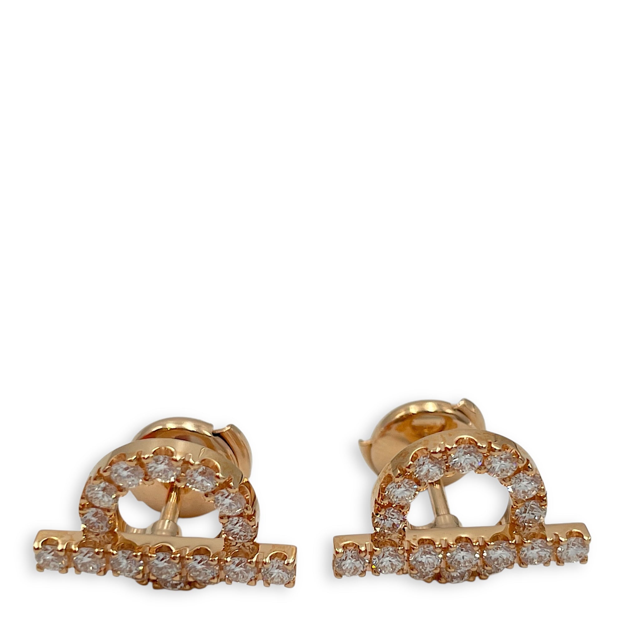 Finesse Earrings in 34 Diamonds, 0.92CT, Rose Gold Hardware