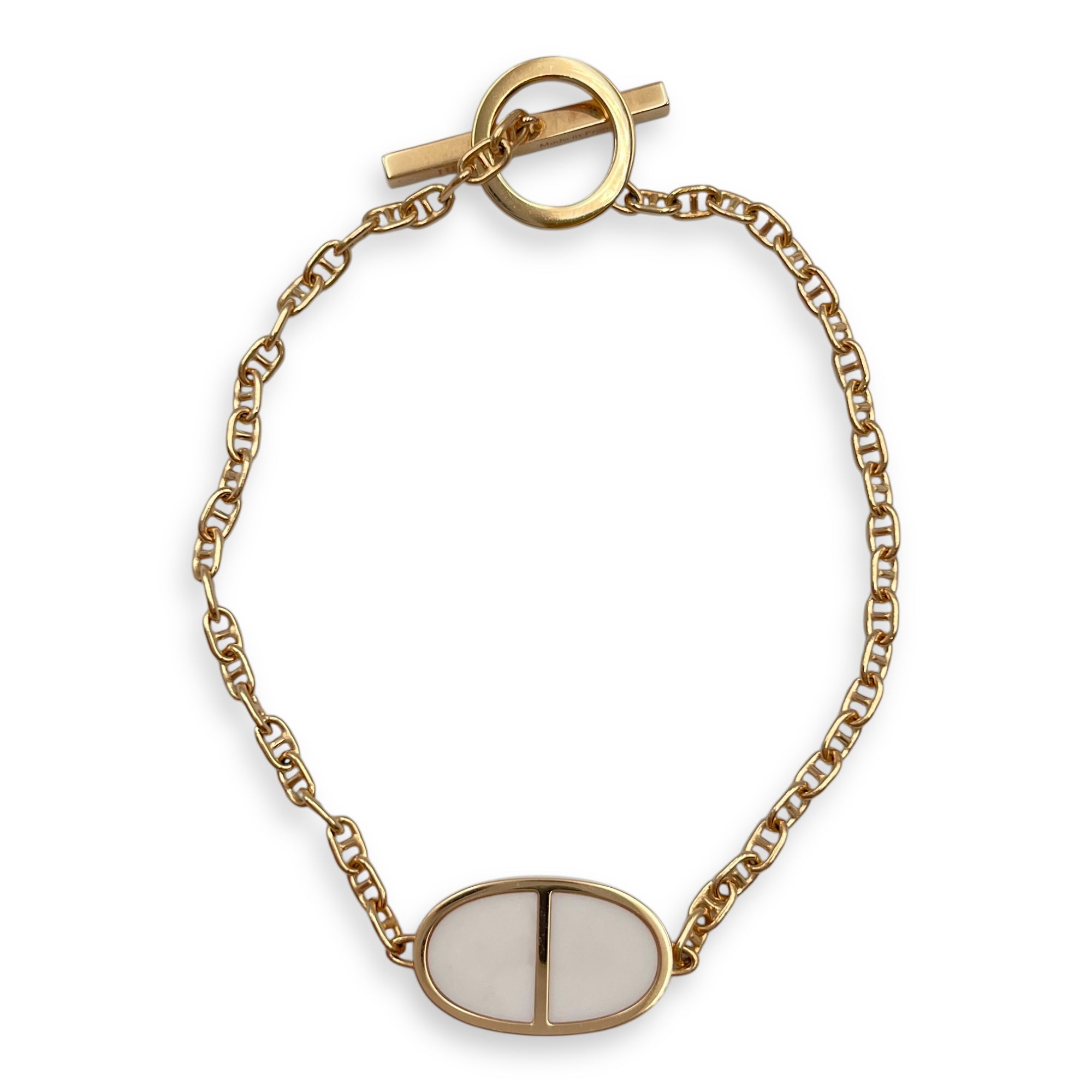 Chaine D'ancre Verso SH Bracelet in White Ceramic