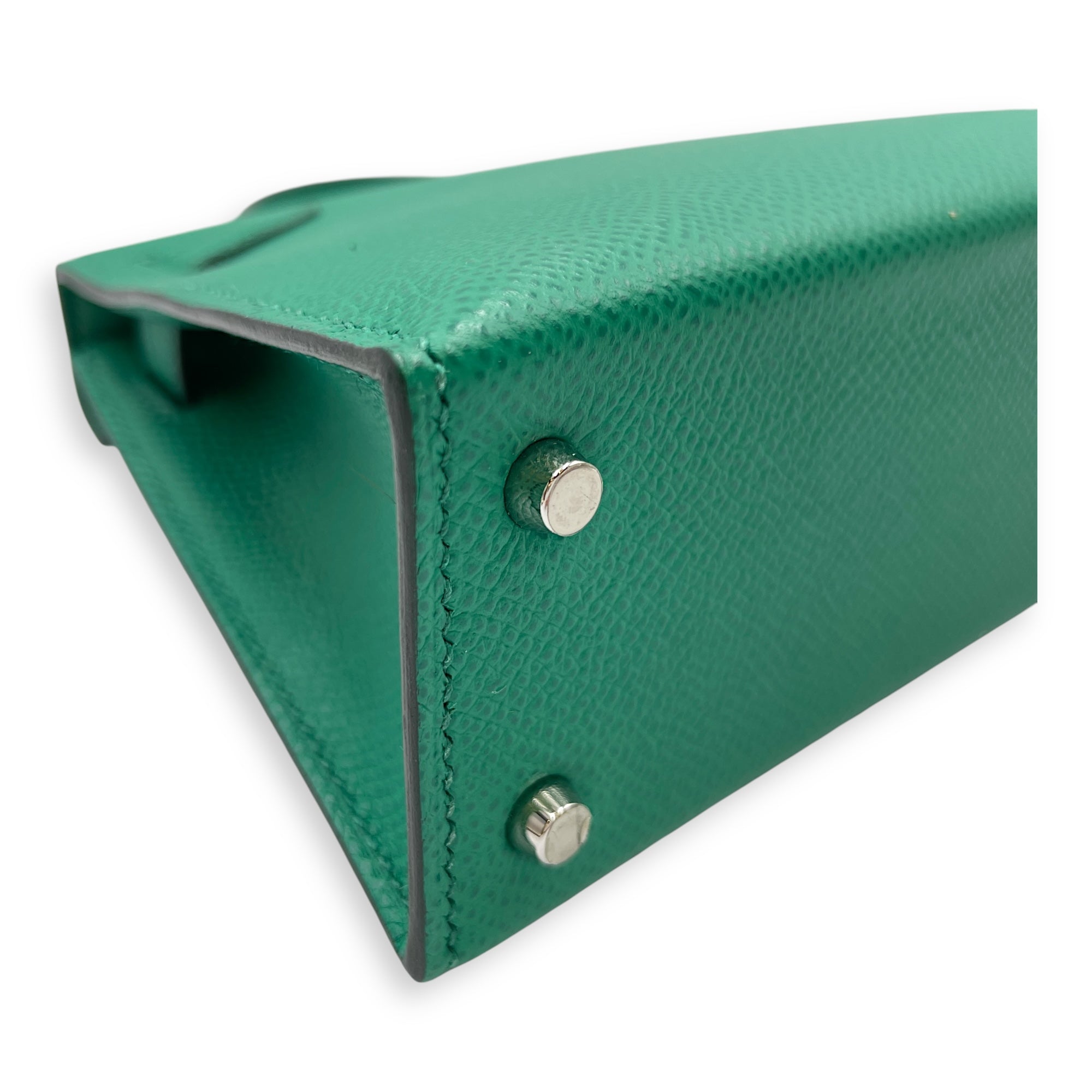 Sellier Kelly 20 Vert Jade in Epsom, Palladium hardware