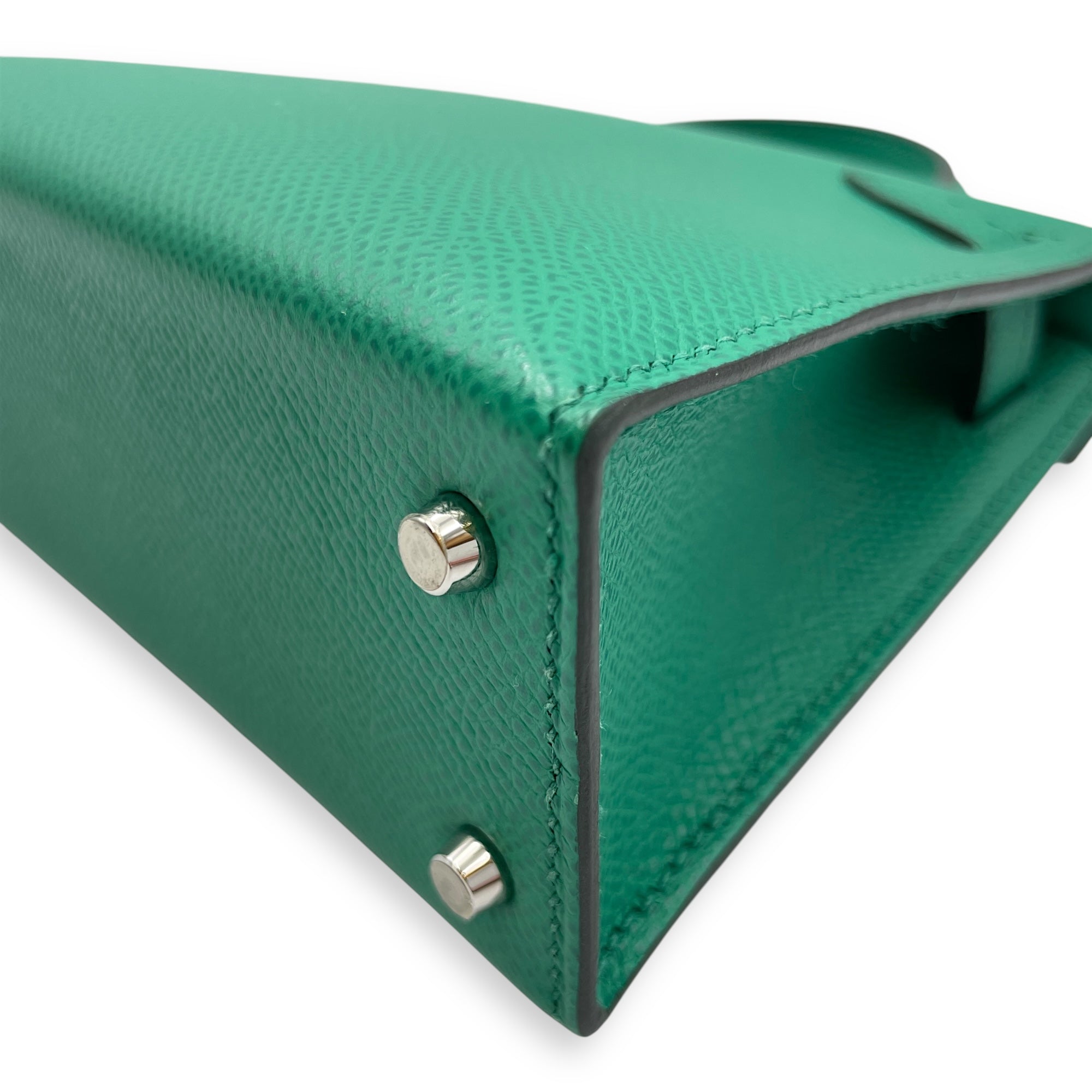 Sellier Kelly 20 Vert Jade in Epsom, Palladium hardware