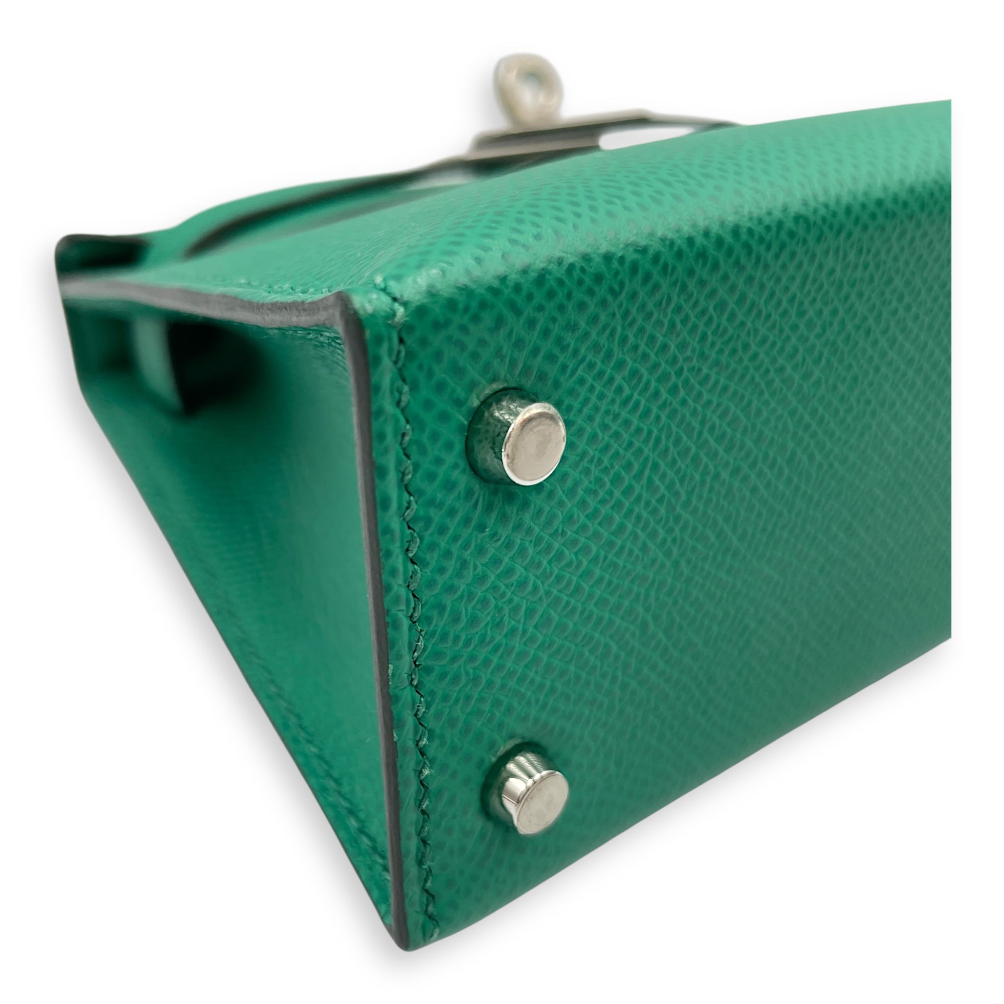 Sellier Kelly 20 Vert Jade in Epsom, Palladium hardware