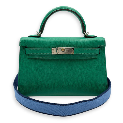 Sellier Kelly 20 Vert Jade in Epsom, Palladium hardware