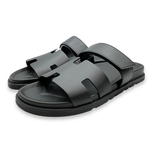 Chypre 44 Black Sandal in Calfskin