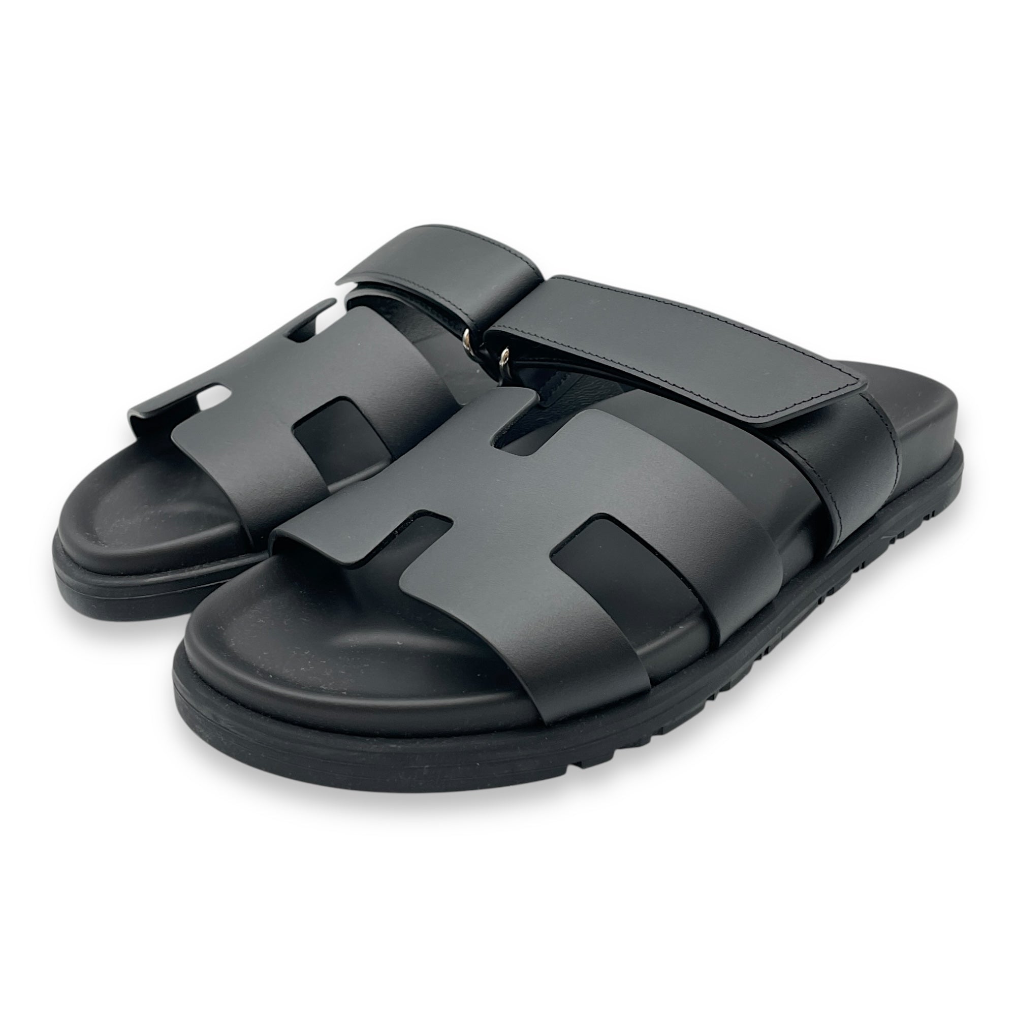 Chypre 37.5 Black Sandal in Calfskin