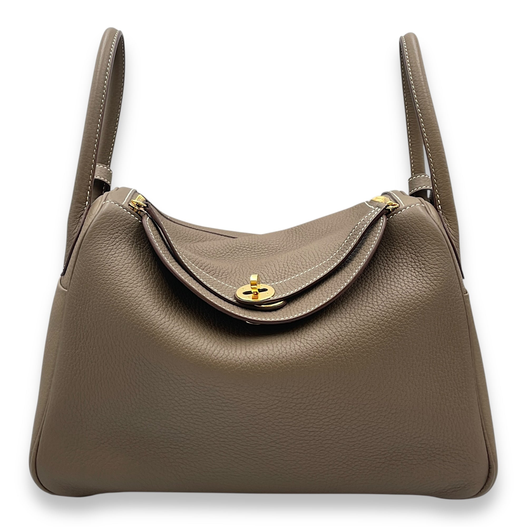 Lindy 30 Etoupe in Clemence, Gold hardware