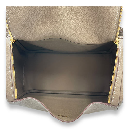 Lindy 30 Etoupe in Clemence, Gold hardware