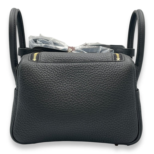 Lindy II Mini Black in Clemence, Gold hardware
