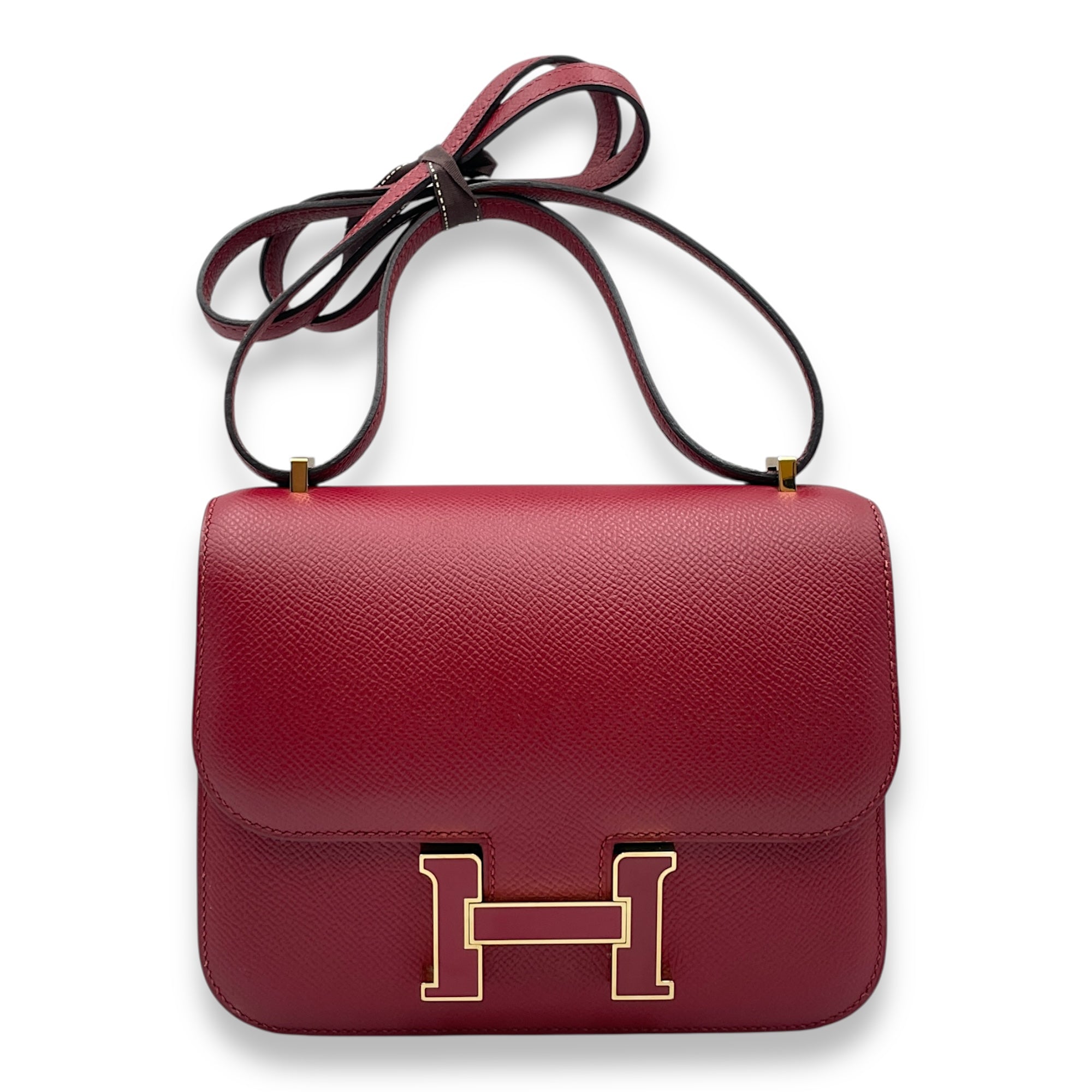 Constance 18 Rouge Grenat in Epsom, Permabrass hardware