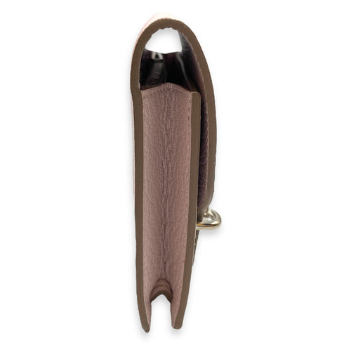 Roulis Slim Mauve Pale Wallet in Chevre Mysore Palladium hardware