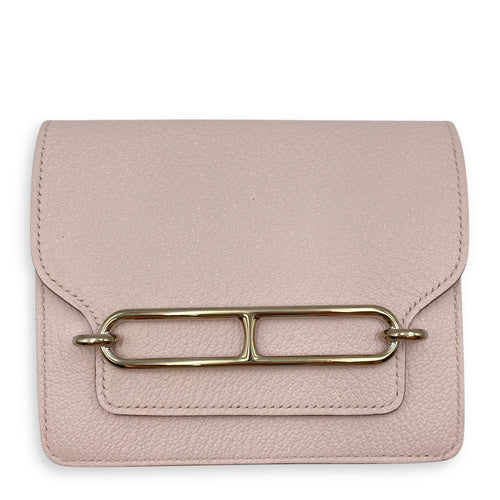 Roulis Slim Mauve Pale Wallet in Chevre Mysore Palladium hardware