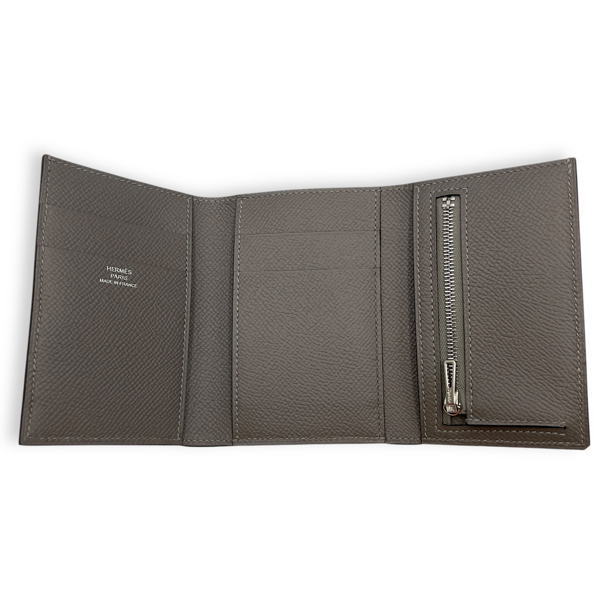 Bearn Combine Gris Meyer Wallet in Epsom, Palladium hardware