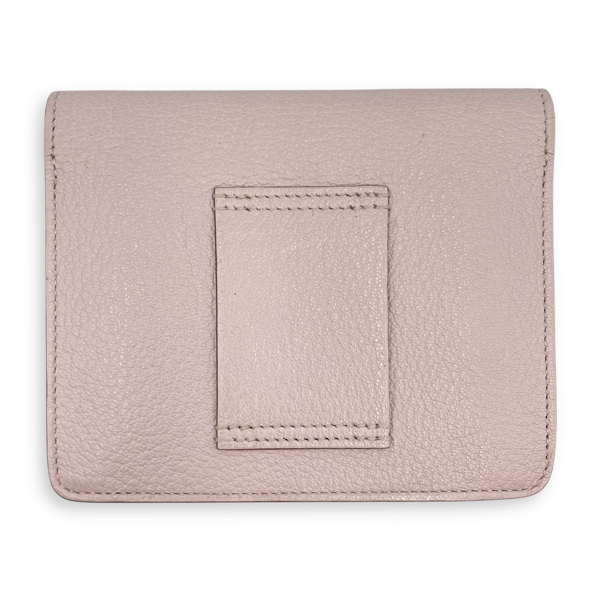 Roulis Slim Mauve Pale Wallet in Chevre Mysore, Palladium hardware