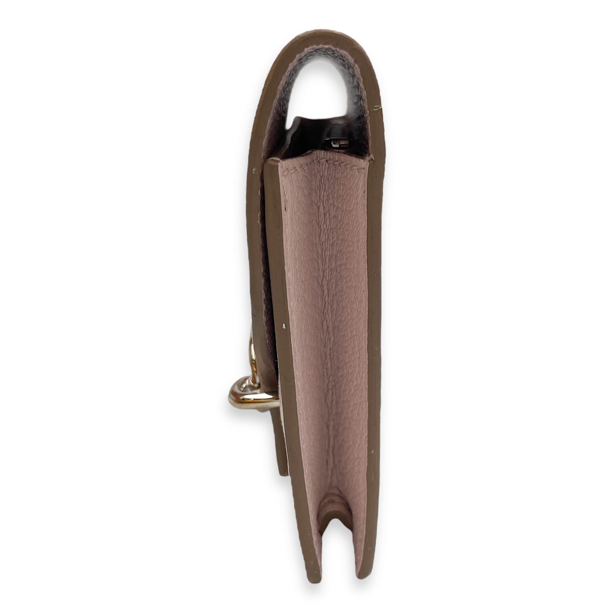 Roulis Slim Mauve Pale Wallet in Chevre Mysore, Palladium hardware