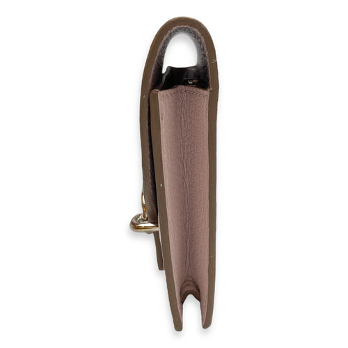 Roulis Slim Mauve Pale Wallet in Chevre Mysore, Palladium hardware