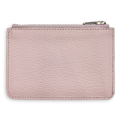 Roulis Slim Mauve Pale Wallet in Chevre Mysore, Palladium hardware