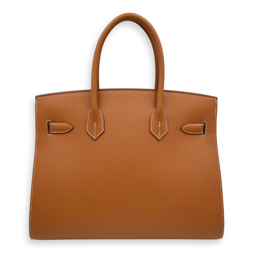 Sellier Birkin 30 Gold in Epsom, Gold hardware