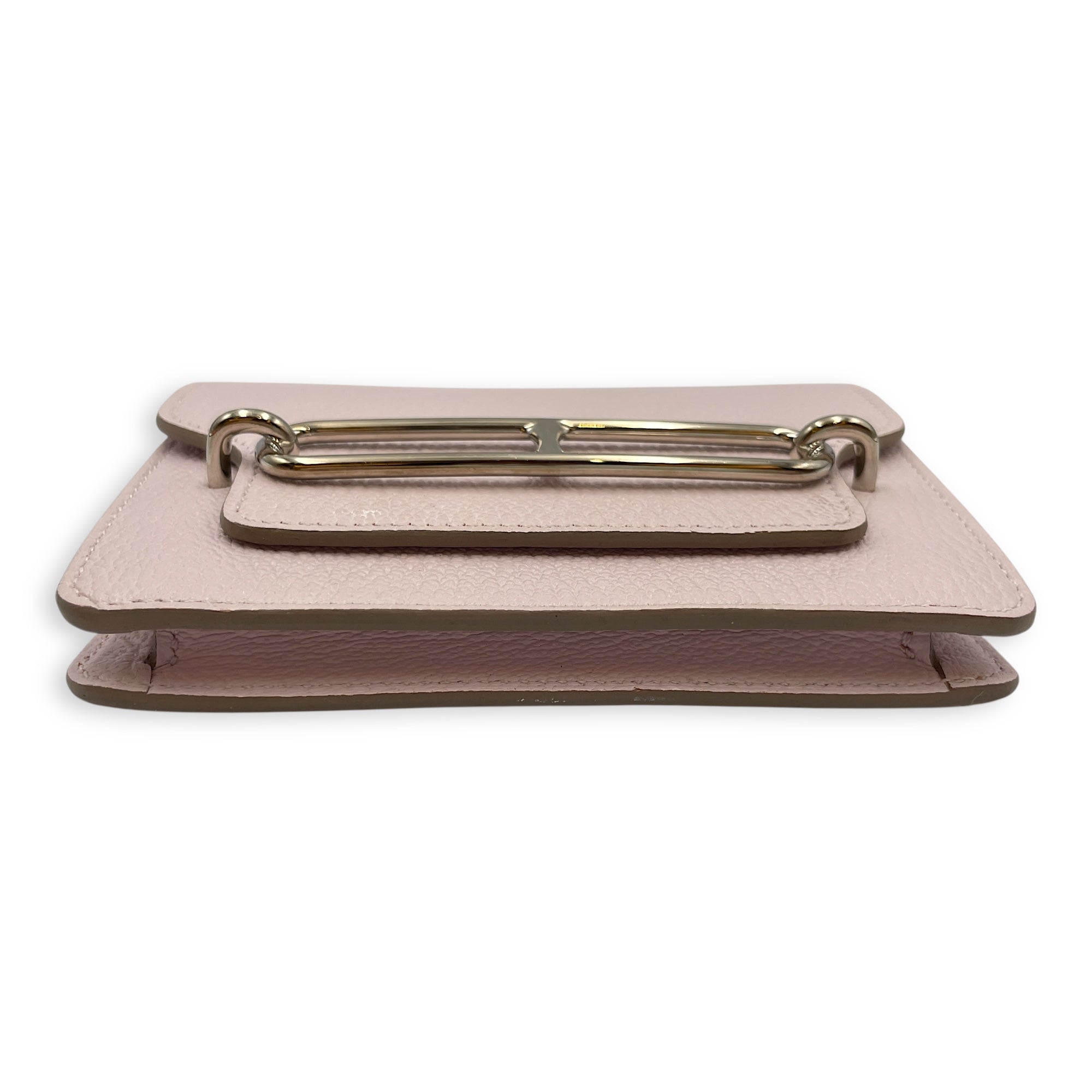 Roulis Slim Mauve Pale Wallet in Chevre Mysore, Palladium hardware