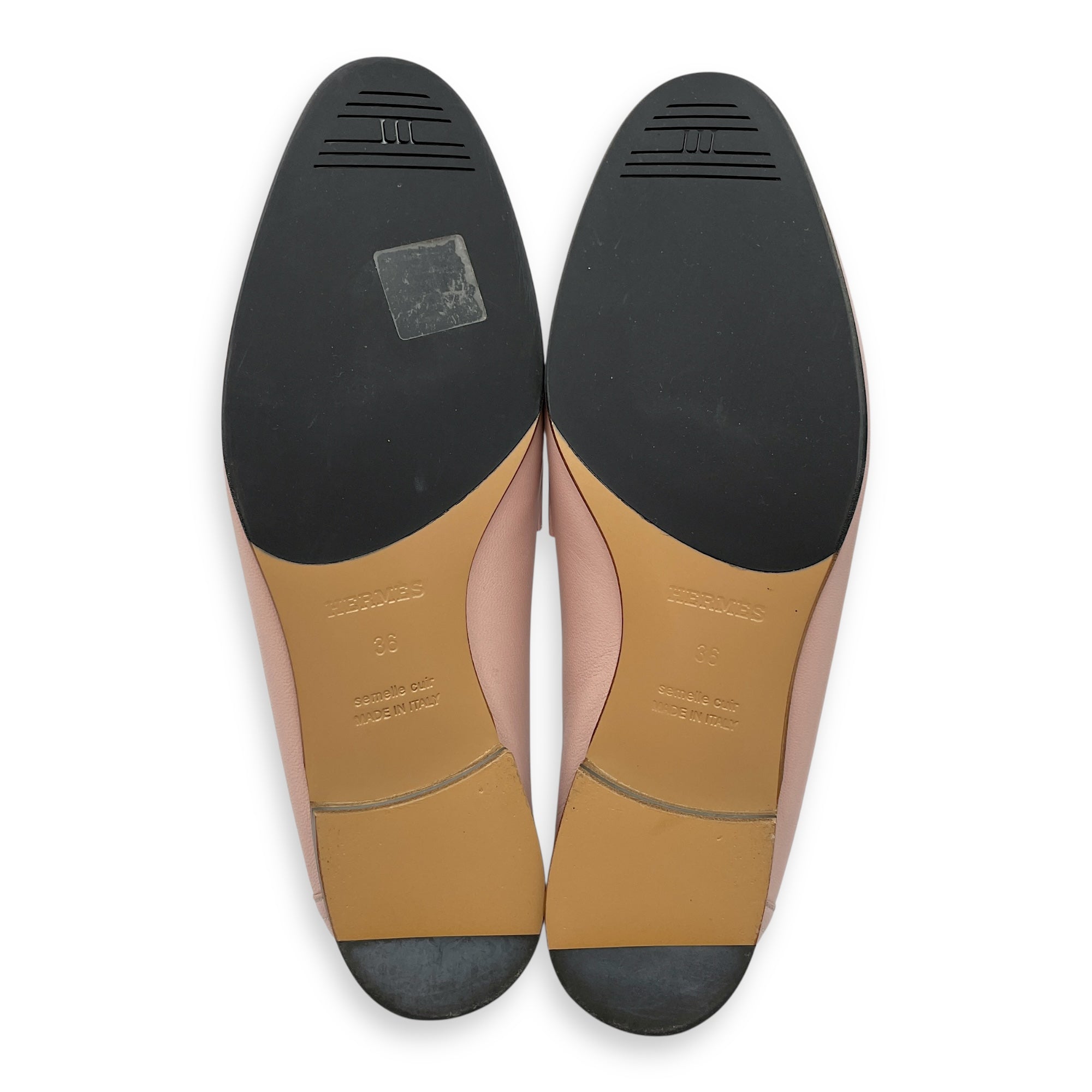 Paris 36 Rose Porcelaine/Blanc Loafers in Calfskin, Palladium hardware
