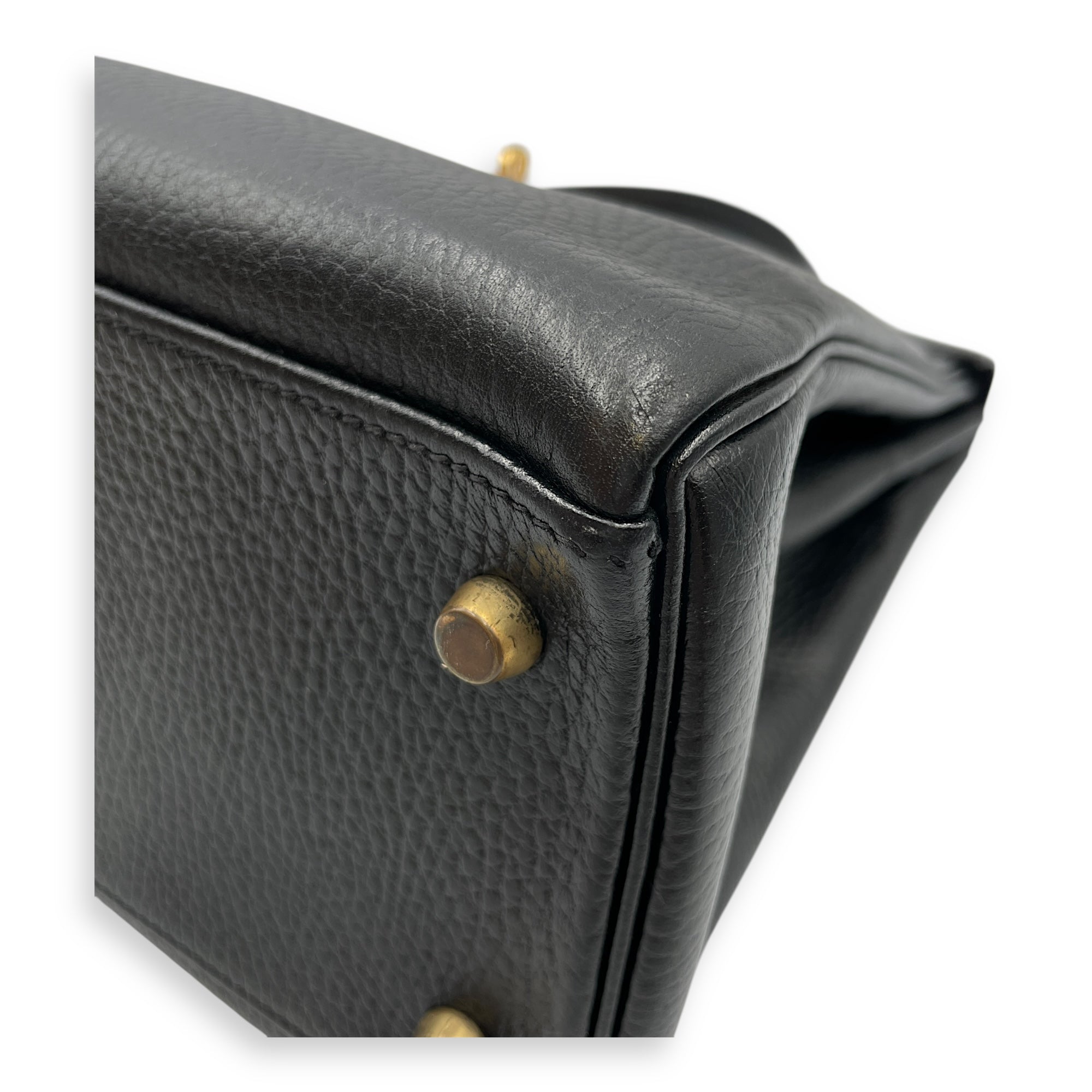Kelly 32 Black in Ardennes, Gold hardware