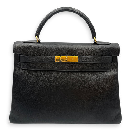 Kelly 32 Black in Ardennes, Gold hardware