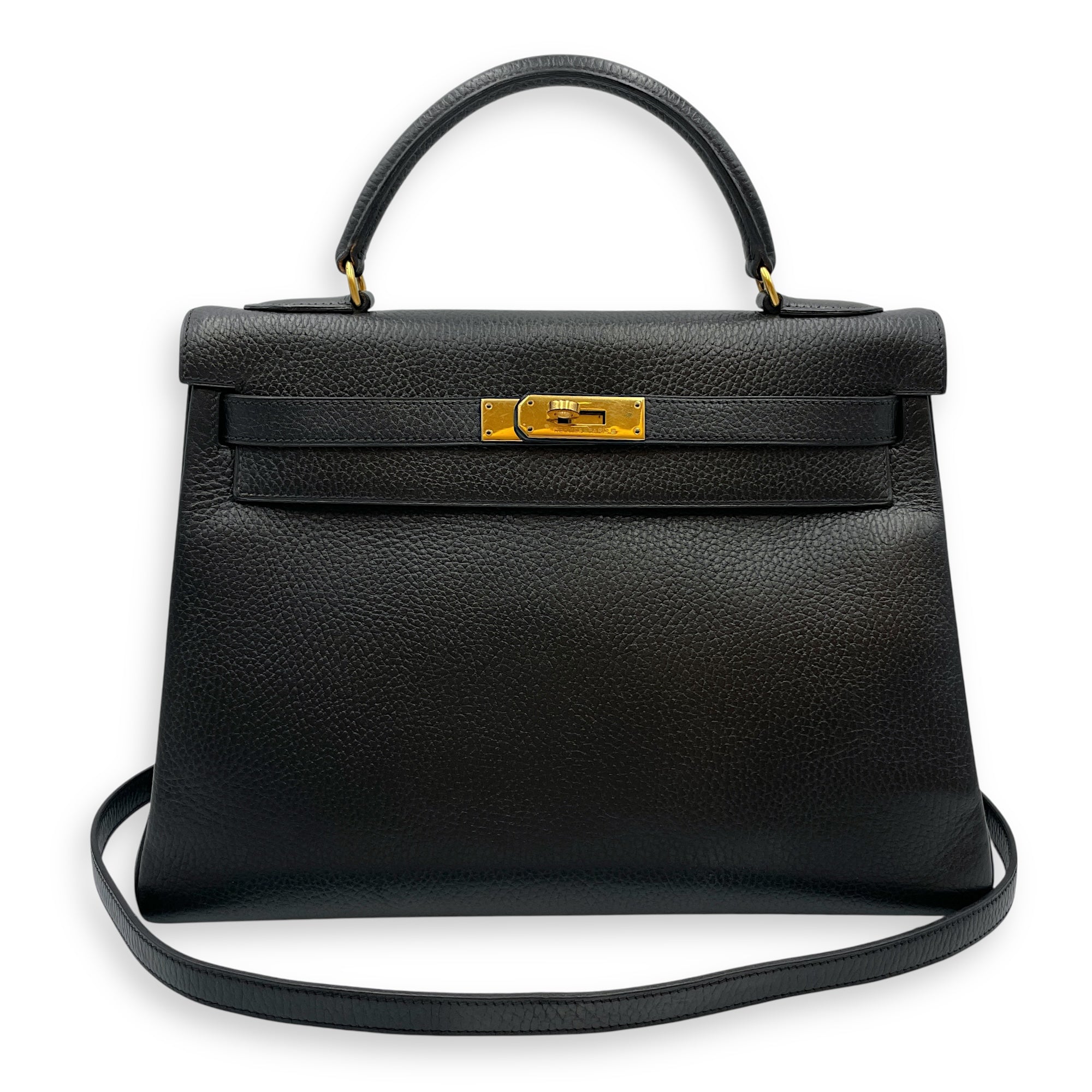 Kelly 32 Black in Ardennes, Gold hardware