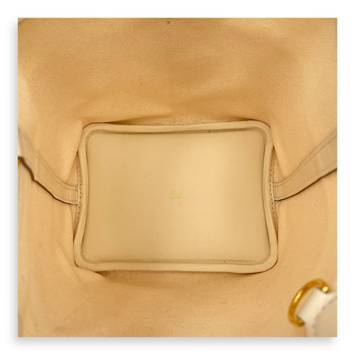 Picotin Pocket 18 Nata in Swift/Toile, Gold hardware