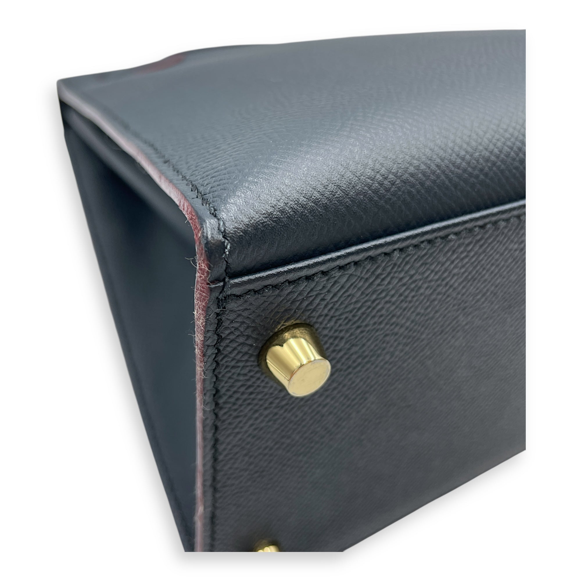 Sellier Kelly 28 Blue Indigo in Epsom, Gold hardware