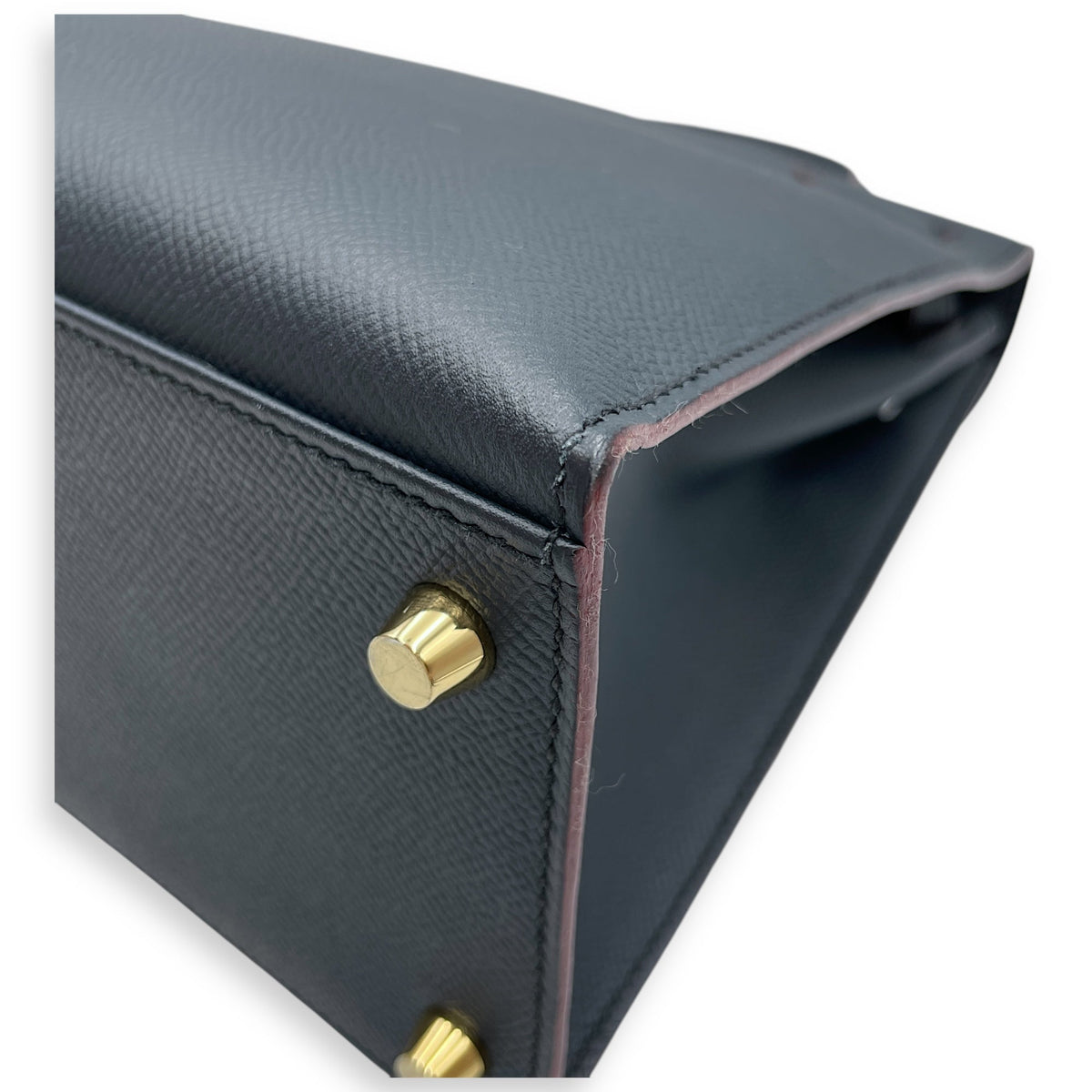 Sellier Kelly 28 Blue Indigo in Epsom Gold hardware