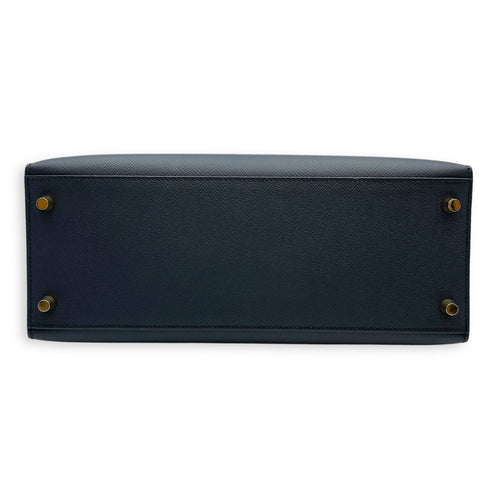 Sellier Kelly 28 Blue Indigo in Epsom Gold hardware