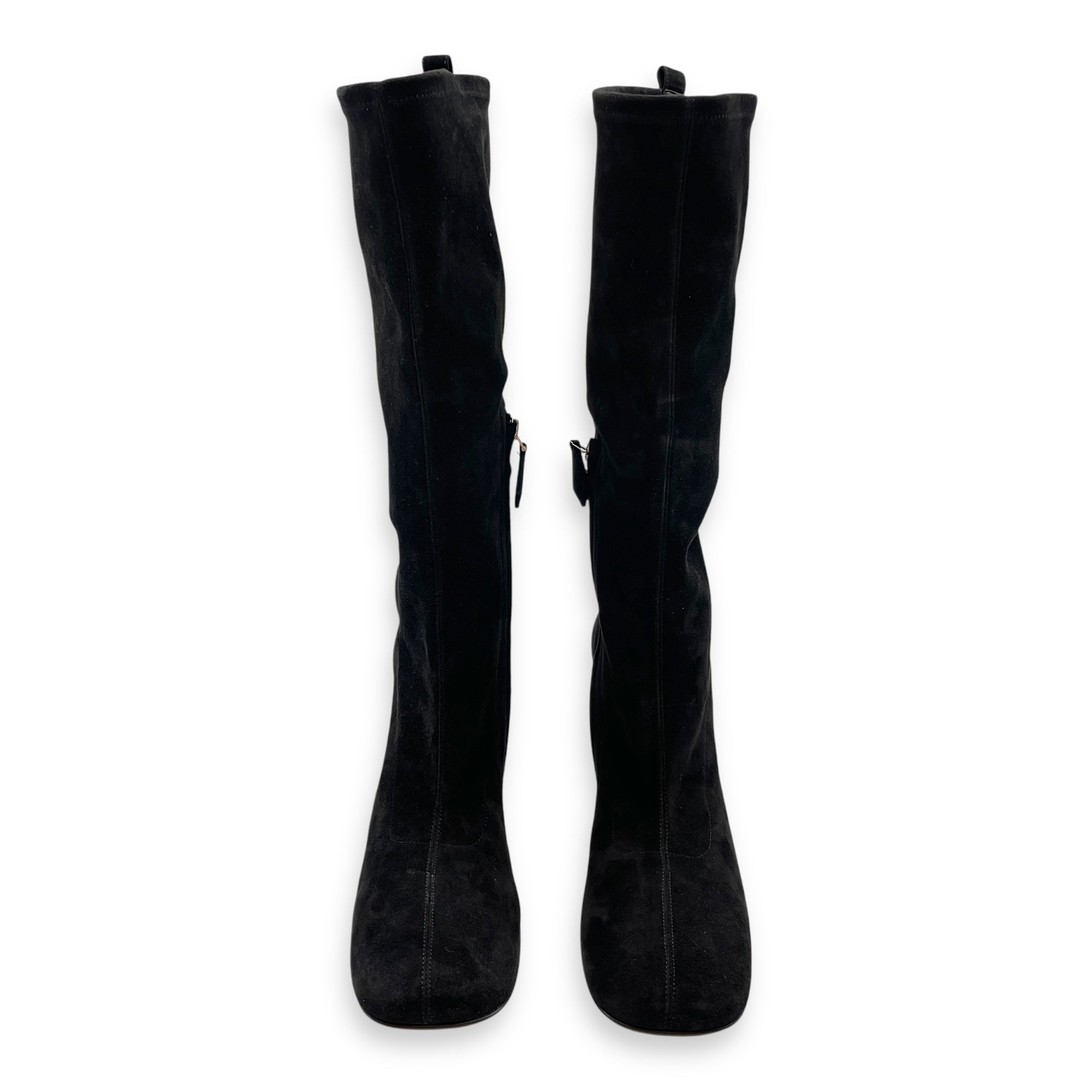 Halo Boot. Sz:38 Blue Boots in Suede Leather