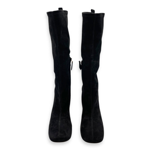 Halo Boot. Sz:38 Blue Boots in Suede Leather