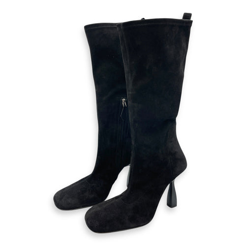 Halo Boot. Sz:38 Blue Boots in Suede Leather