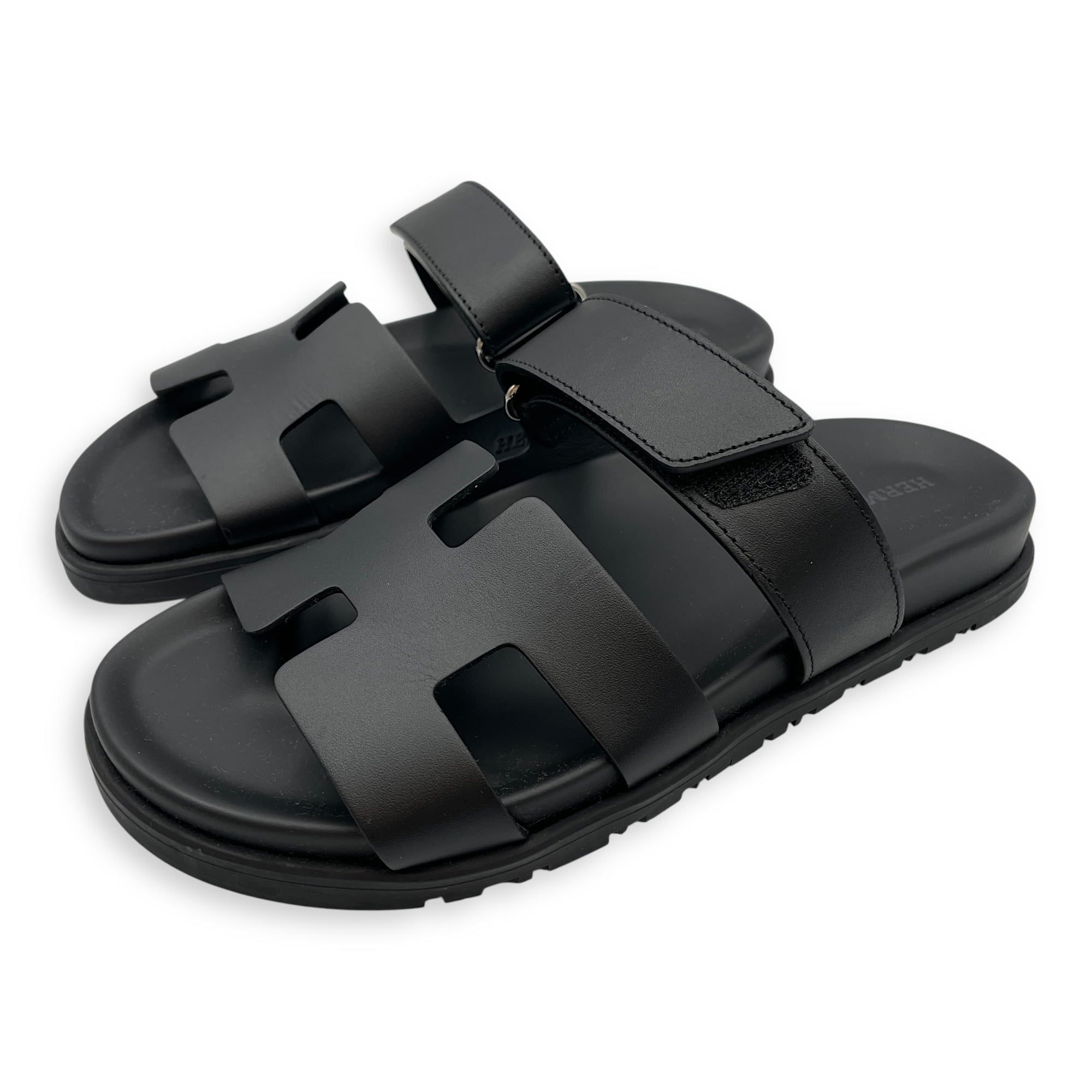 Chypre 37.5 Black Sandals in Calfskin