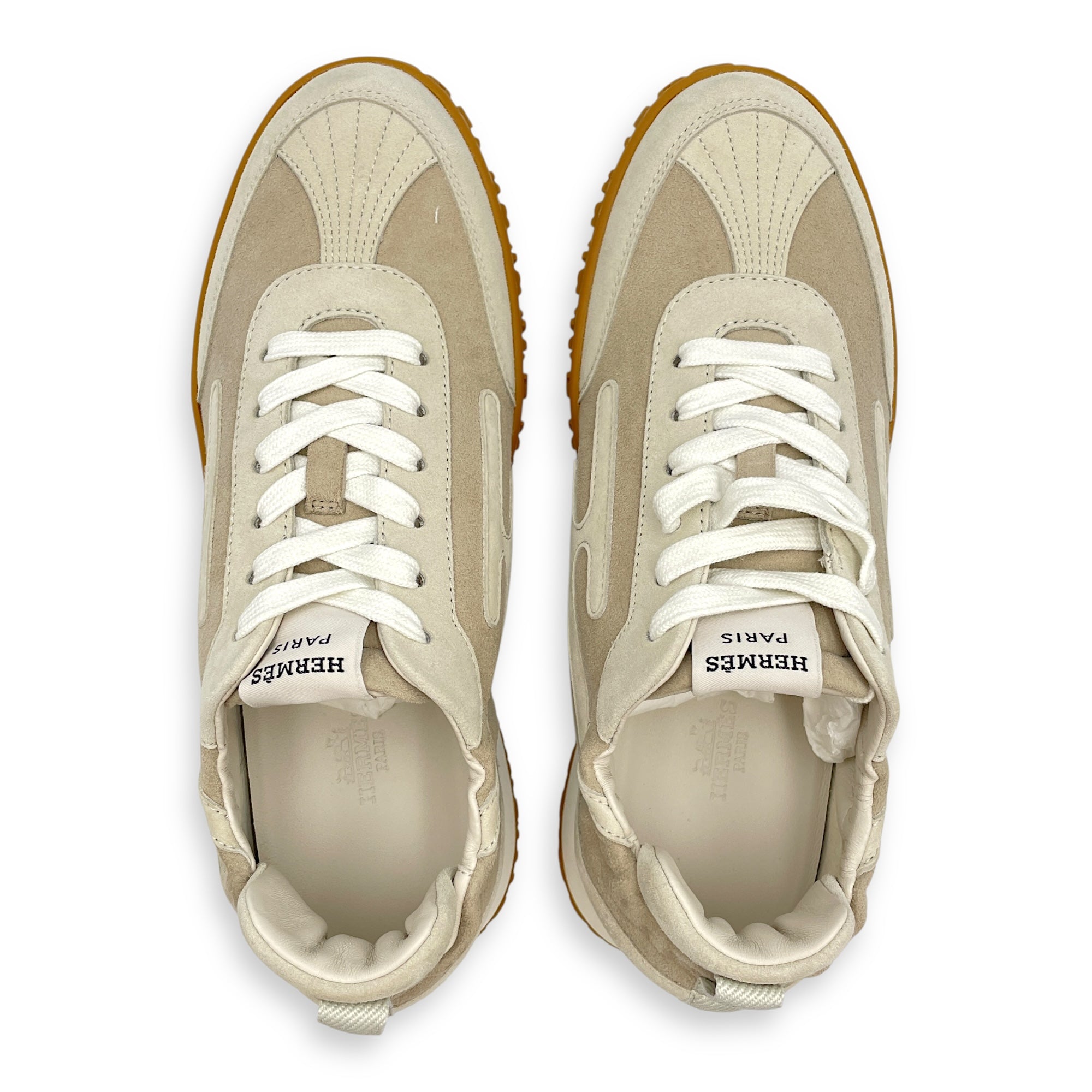 Jet 37 Beige Esquisse/Glaise Sneakers in Suede Leather