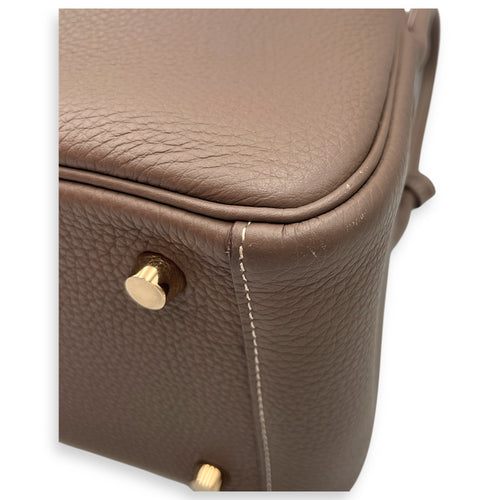 Lindy 26 Etoupe in Clemence, Gold hardware