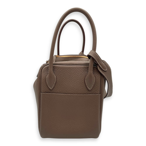 Lindy 26 Etoupe in Clemence, Gold hardware