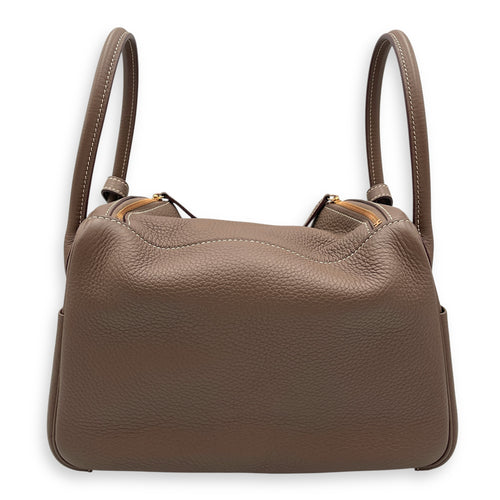 Lindy 26 Etoupe in Clemence, Gold hardware