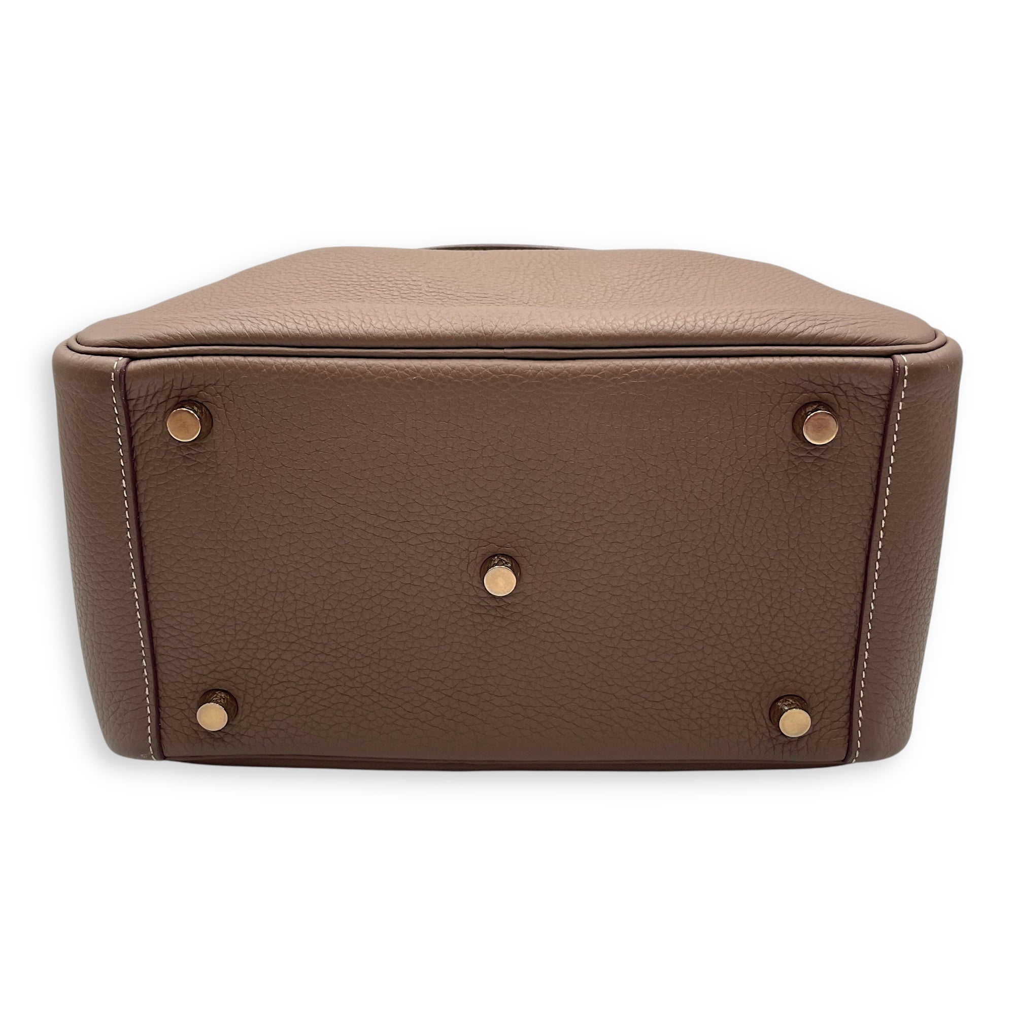 Lindy 26 Etoupe in Clemence, Gold hardware
