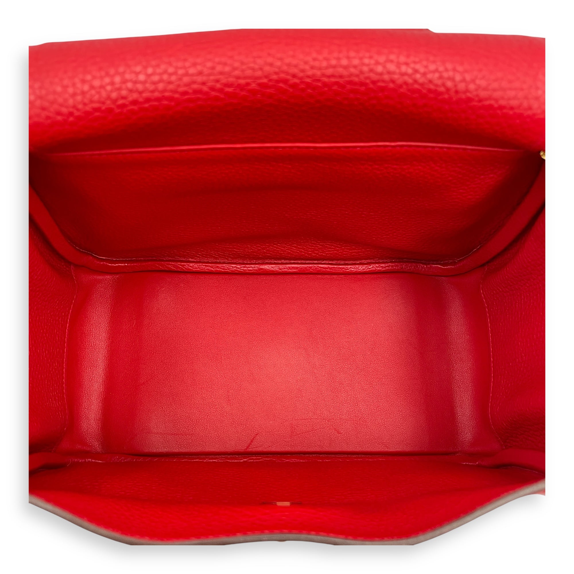 Lindy 26 Rouge Casaque in Clemence, Gold hardware