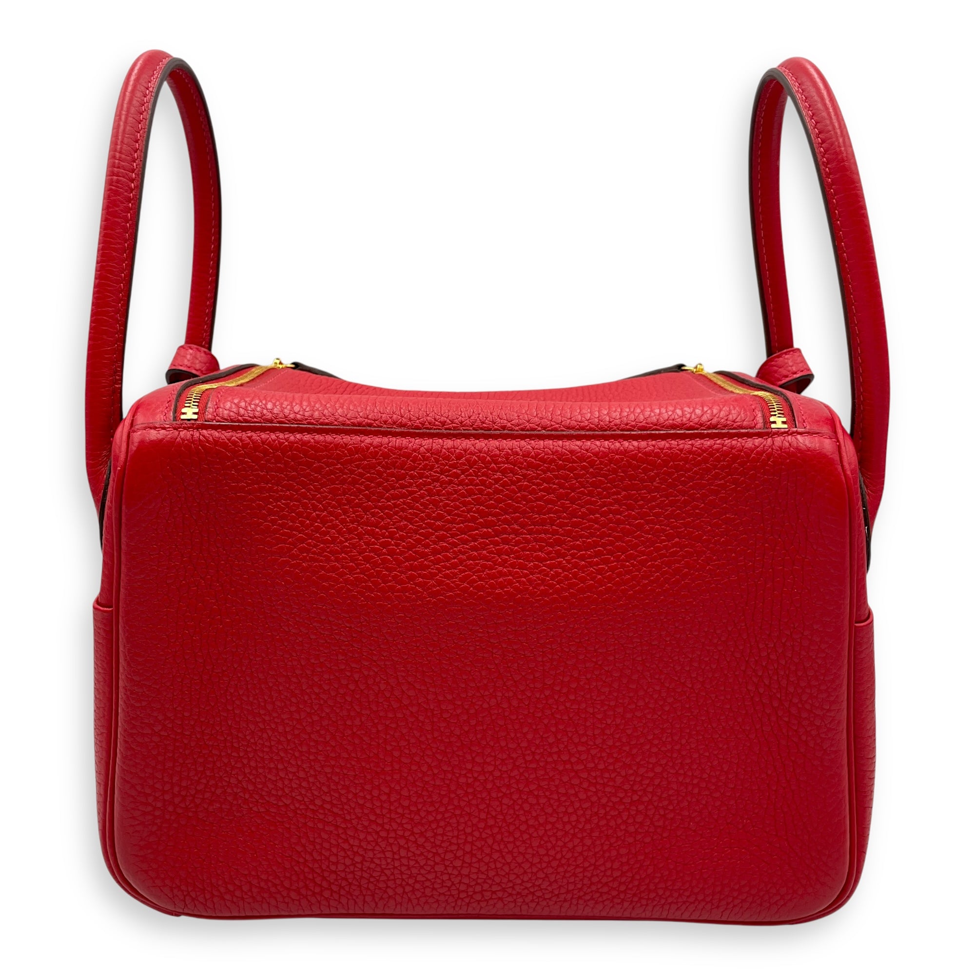 Lindy 26 Rouge Casaque in Clemence, Gold hardware