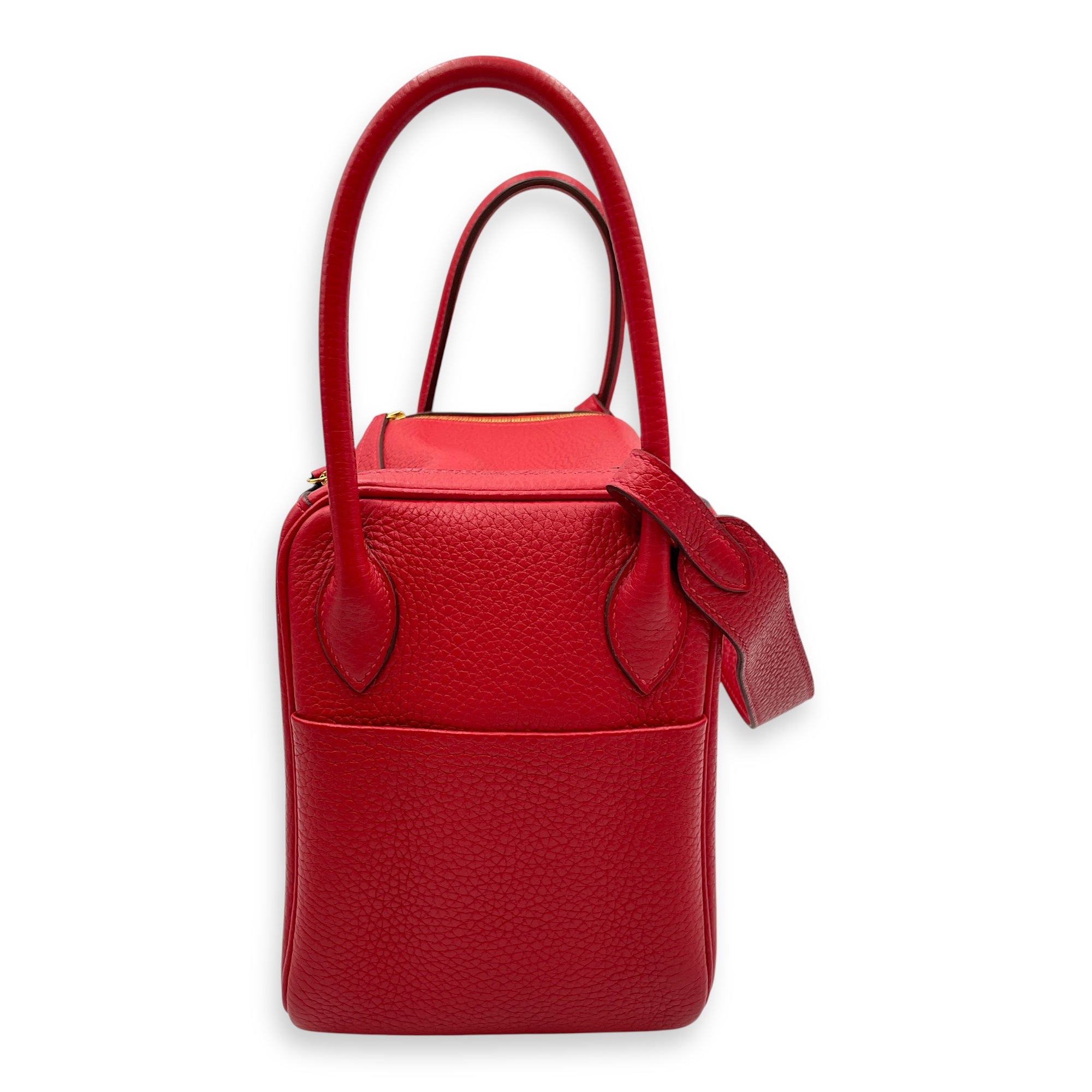 Lindy 26 Rouge Casaque in Clemence, Gold hardware