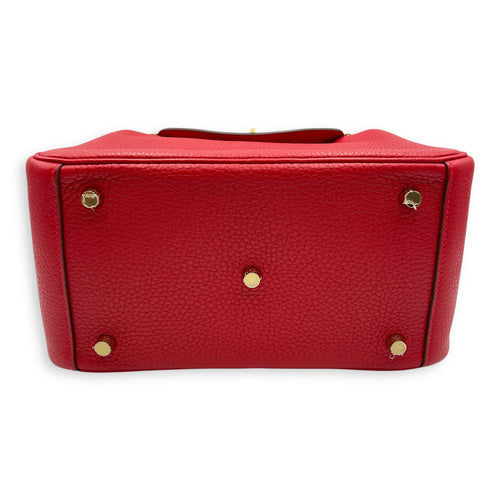 Lindy 26 Rouge Casaque in Clemence, Gold hardware