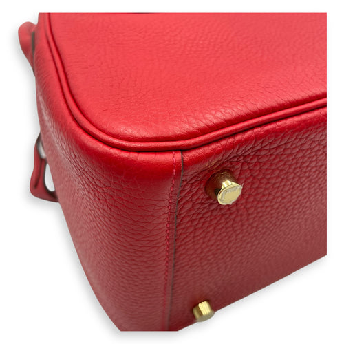 Lindy 26 Rouge Casaque in Clemence, Gold hardware