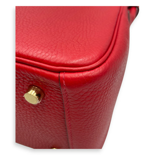 Lindy 26 Rouge Casaque in Clemence, Gold hardware