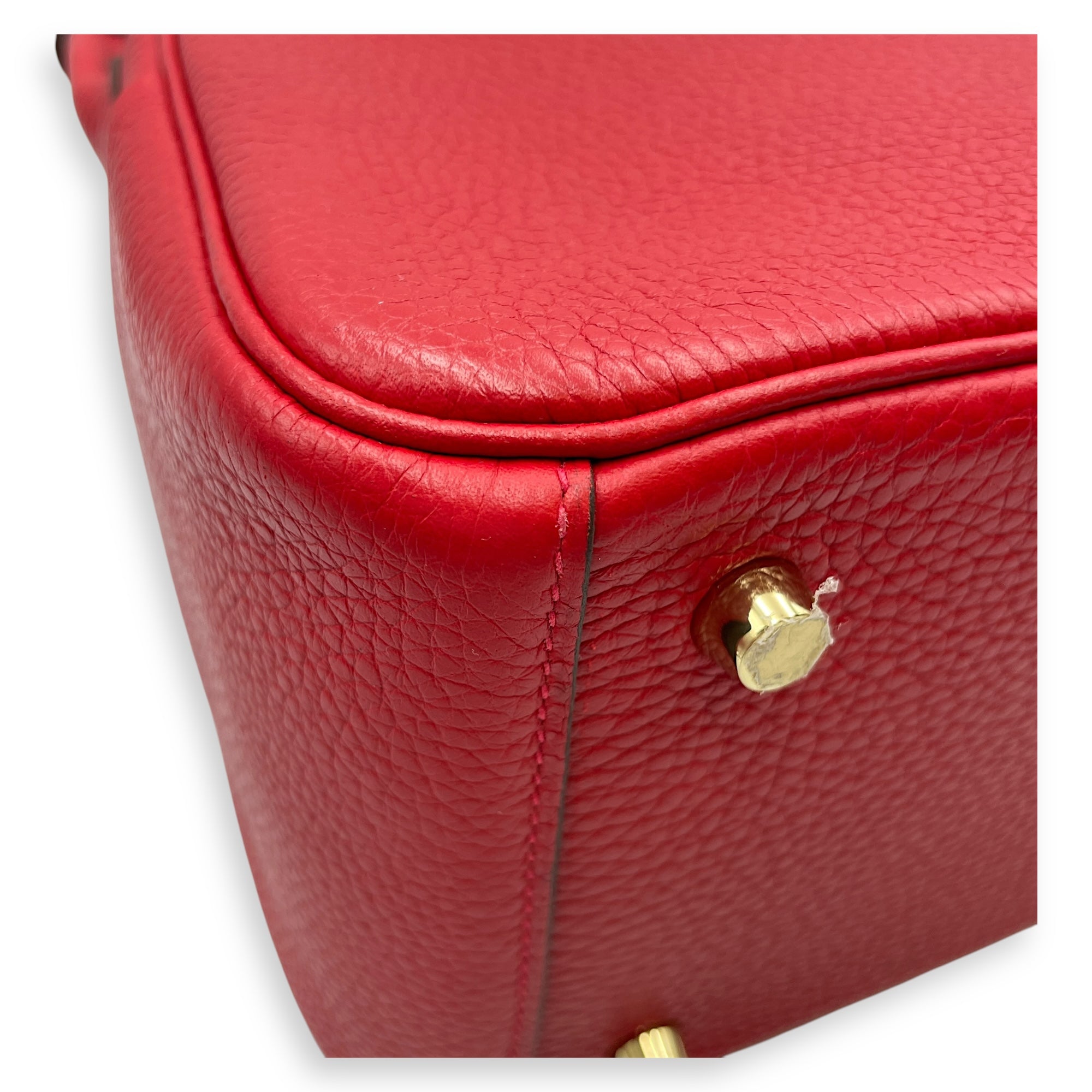 Lindy 26 Rouge Casaque in Clemence, Gold hardware