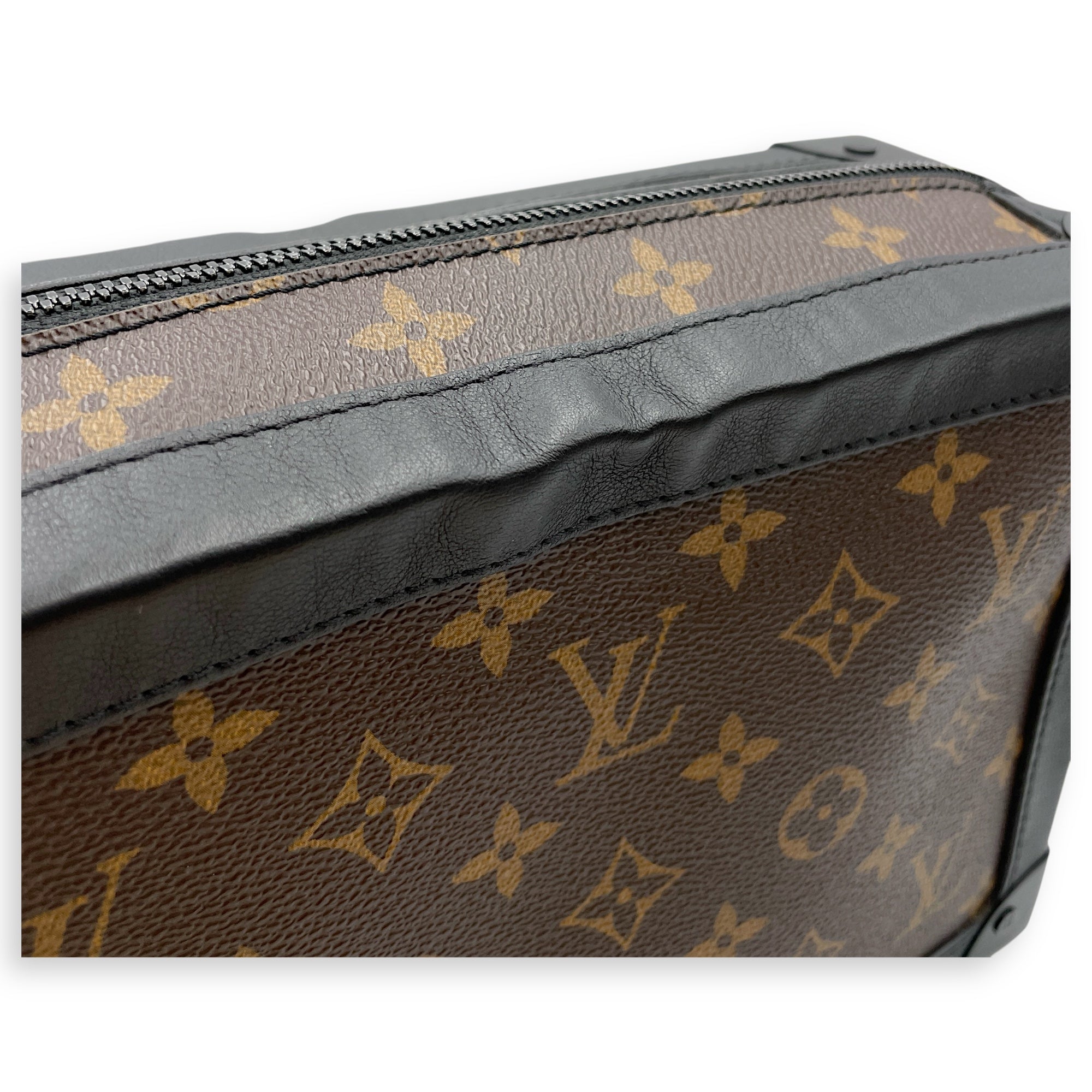 Monogram Solar Soft Trunk Brown Monogram Crossbody Bag in Canvas, Black Powder Coated hardware