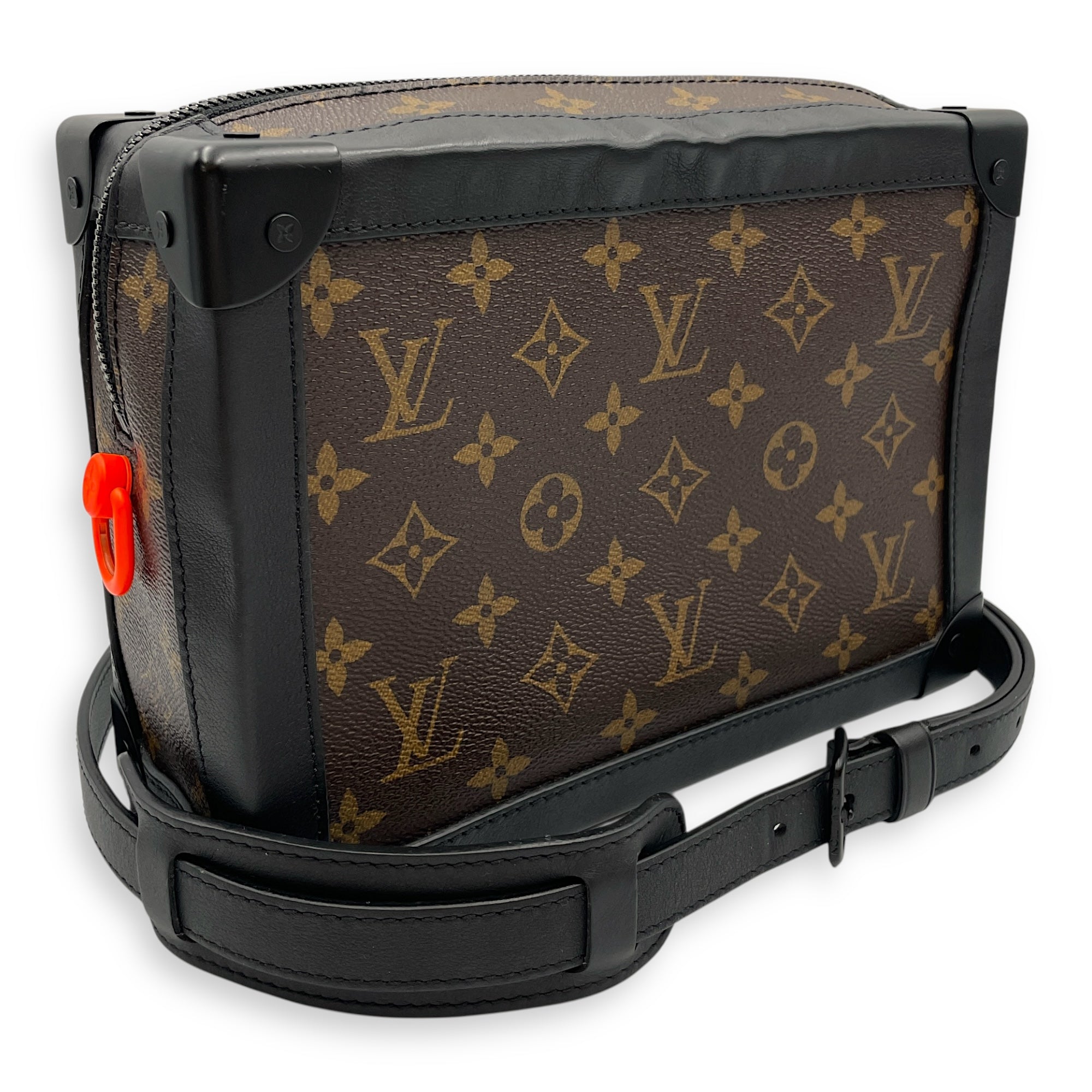 Monogram Solar Soft Trunk Brown Monogram Crossbody Bag in Canvas, Black Powder Coated hardware