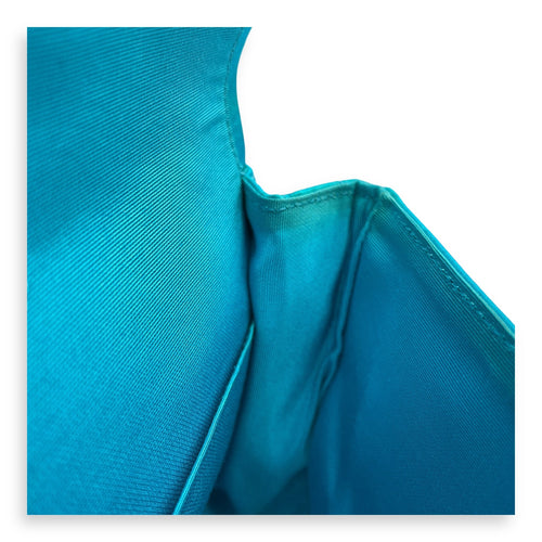 Reissue Seasonal Double Flap Blue Shoulder Bag in Satin Gold hardware CL2507-14034 7