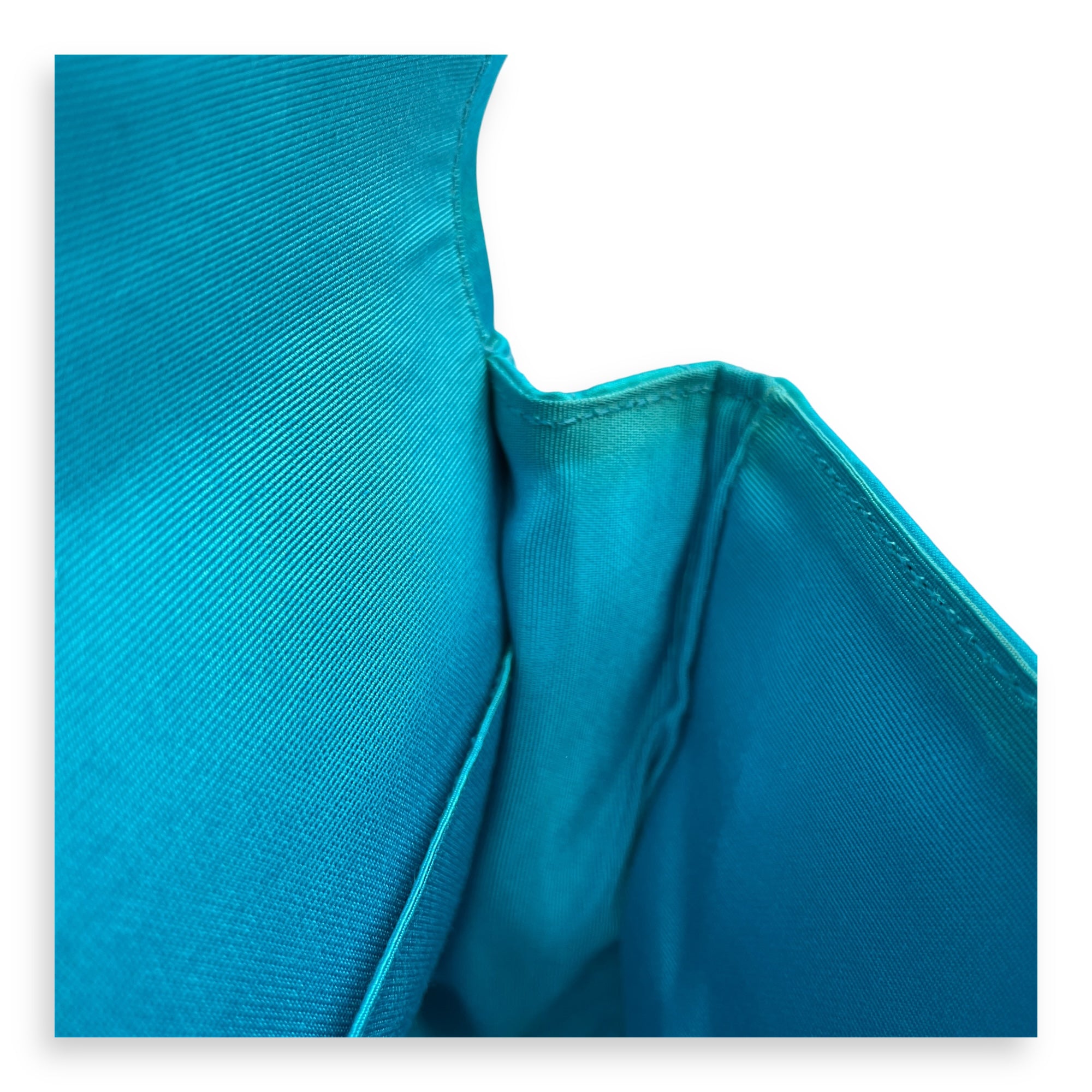 Reissue Seasonal Double Flap Blue Shoulder Bag in Satin, Gold hardware