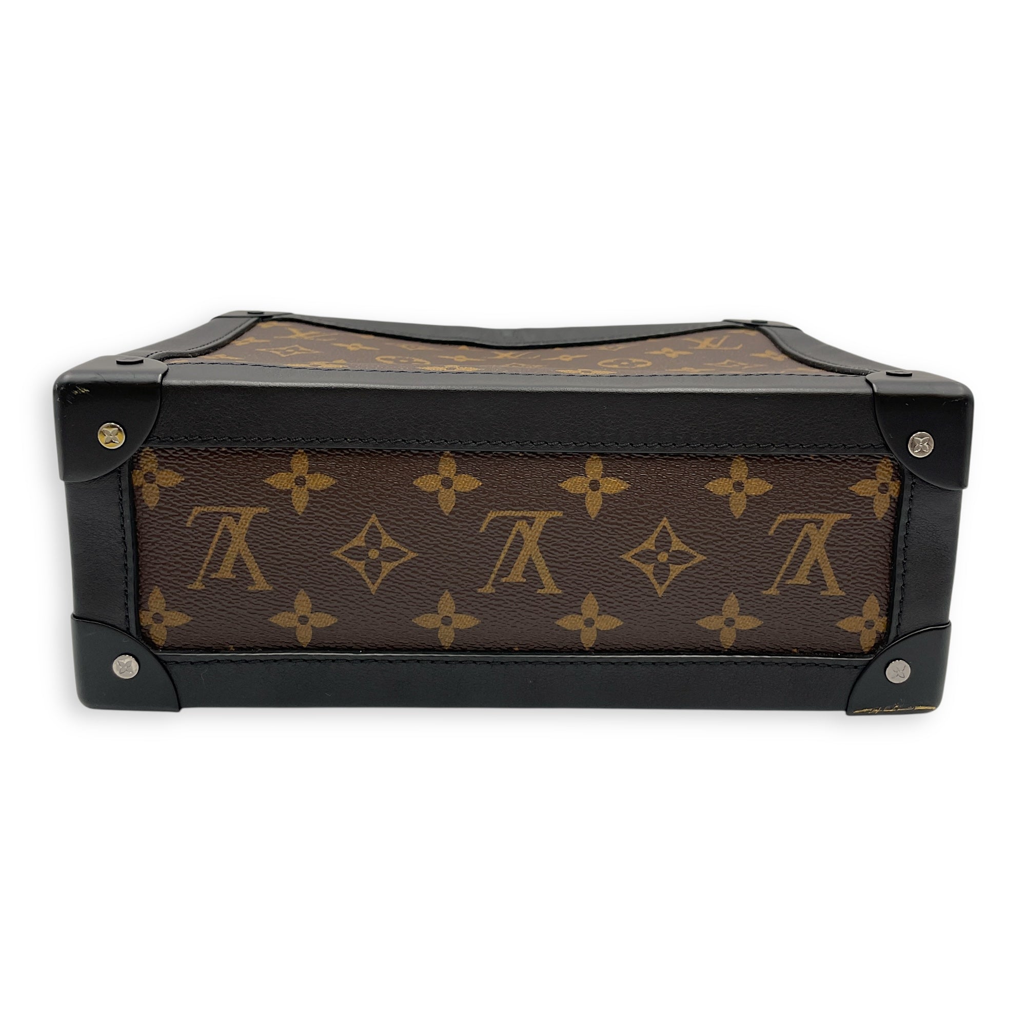 Monogram Solar Soft Trunk Brown Monogram Crossbody Bag in Canvas, Black Powder Coated hardware